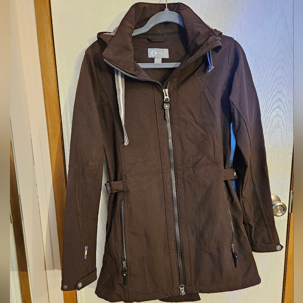 Horze Freya Women's Long Soft-shell Jacket Size 6 Brown